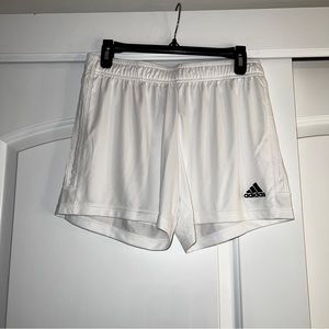 Adidas white track shorts